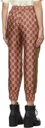 Gucci Burgundy Silk GG Supreme Lounge Pants
