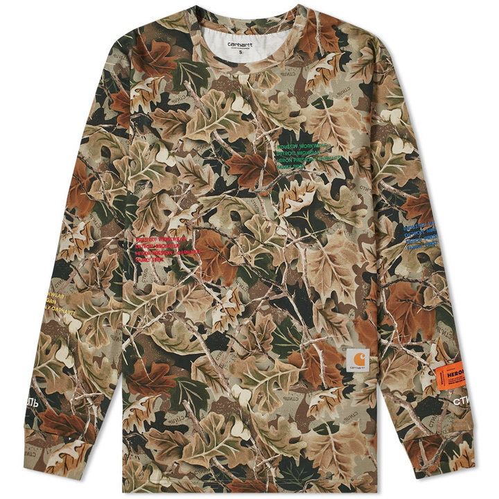 Photo: Heron Preston x Carhartt WIP Long Sleeve Camo Tee
