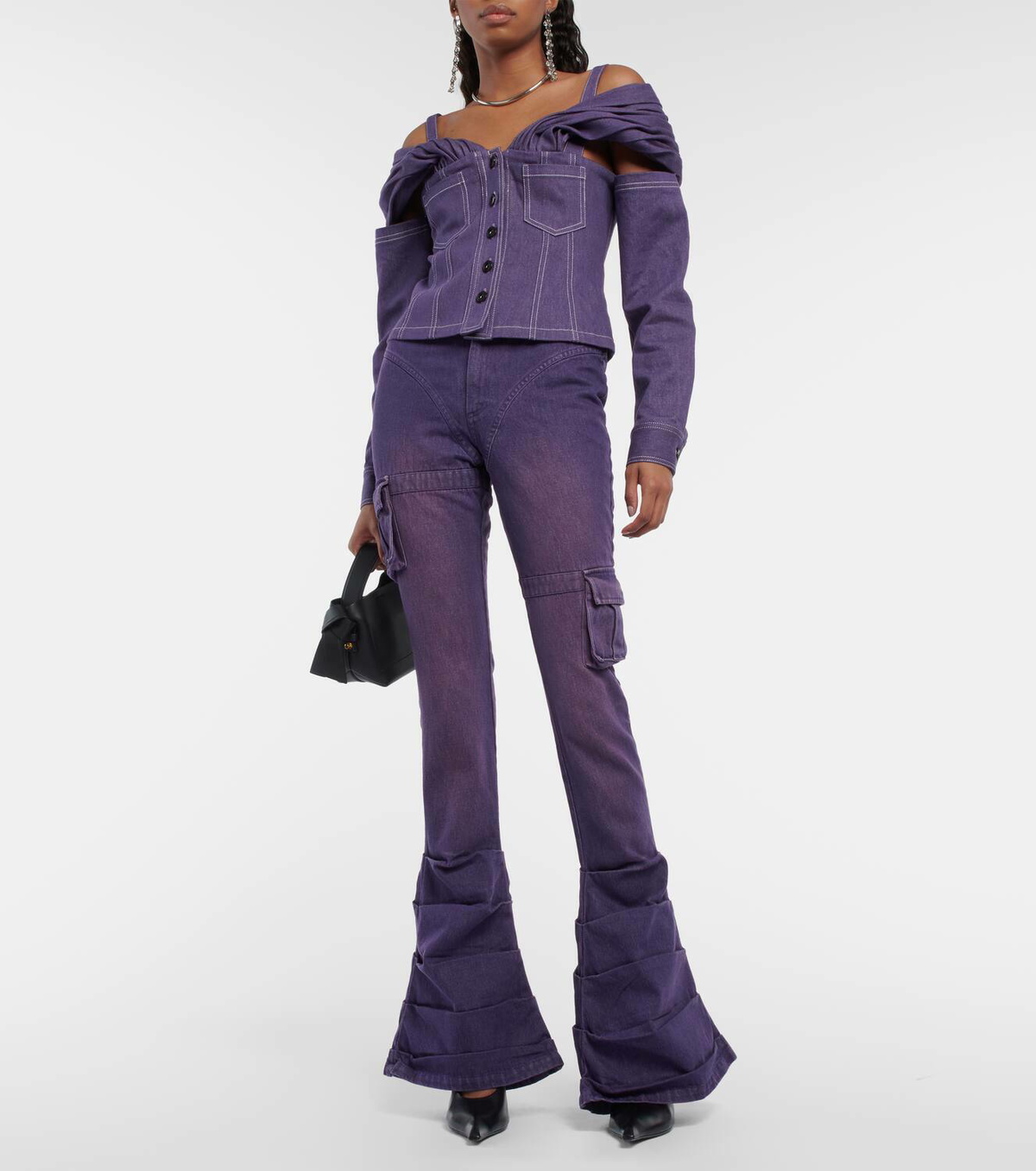 Didu Gathered flared jeans
