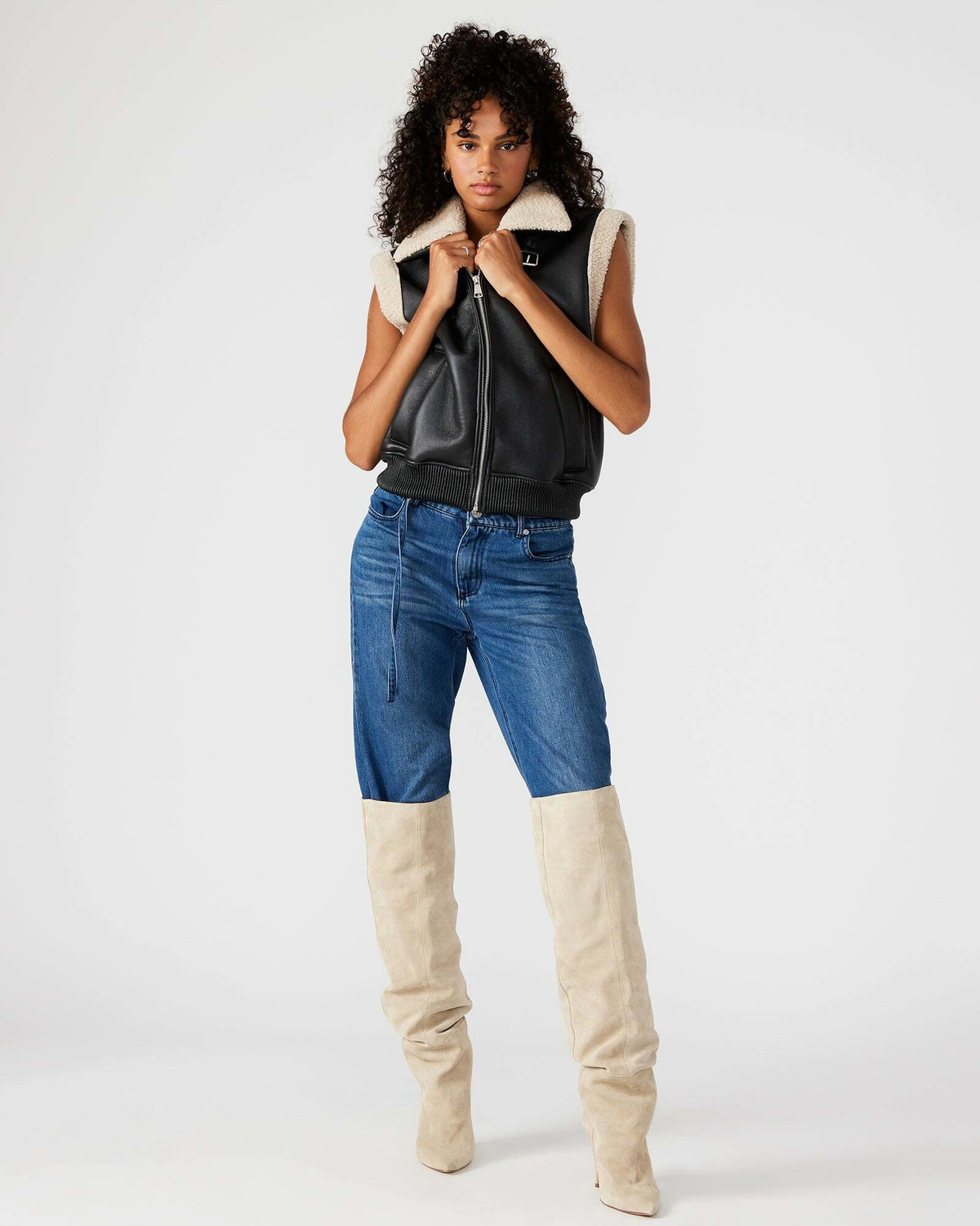 Steve Madden Avi Vest in Black