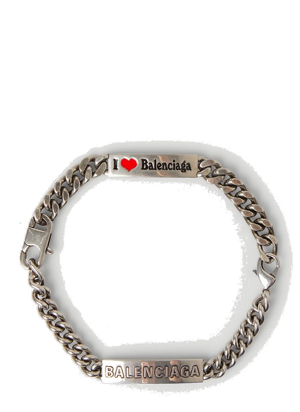 Photo: Logo Plate Bracelet in Silver