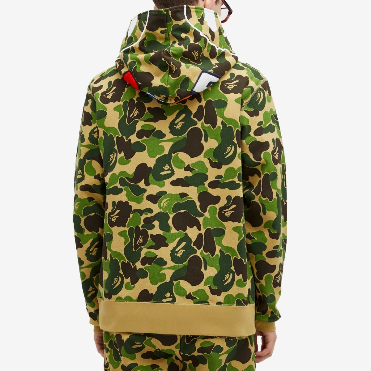 A Bathing Ape Men's ABC Camo 2nd Ape Pullover Hoodie in Green