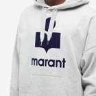 Isabel Marant Men's Logo Hoody in Grey/Midnight Blue