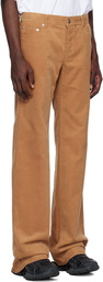 We11done Tan Low-Rise Trousers