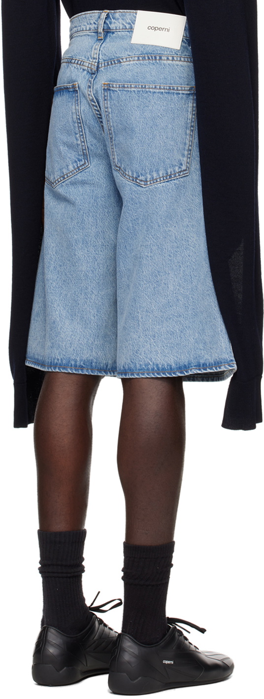 Coperni Blue Washed Denim Shorts
