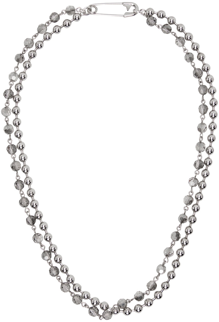 TAKAHIROMIYASHITA TheSoloist. Silver Beaded Ball Chain Necklace