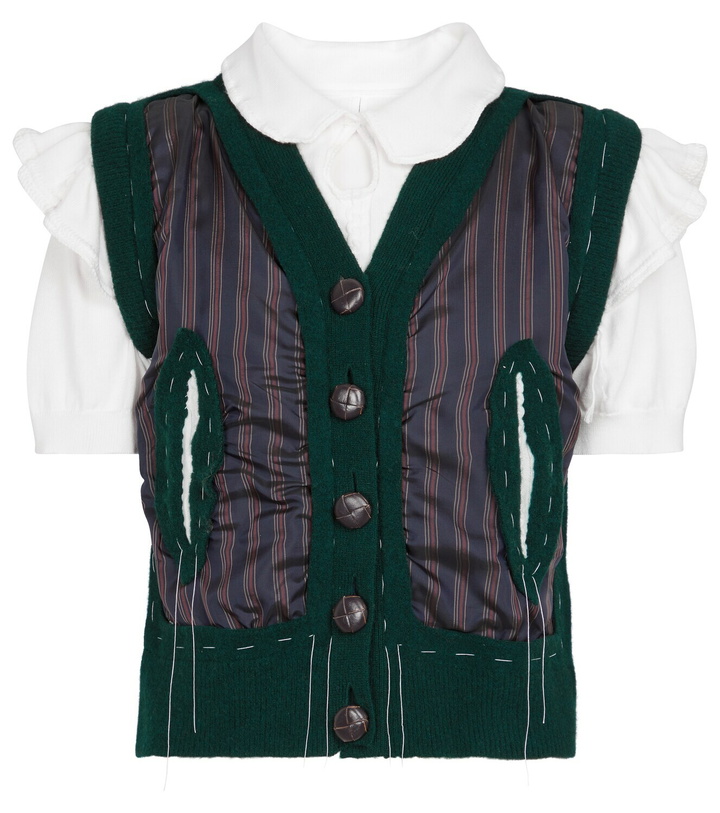 Photo: Maison Margiela Striped wool and cotton sweater vest