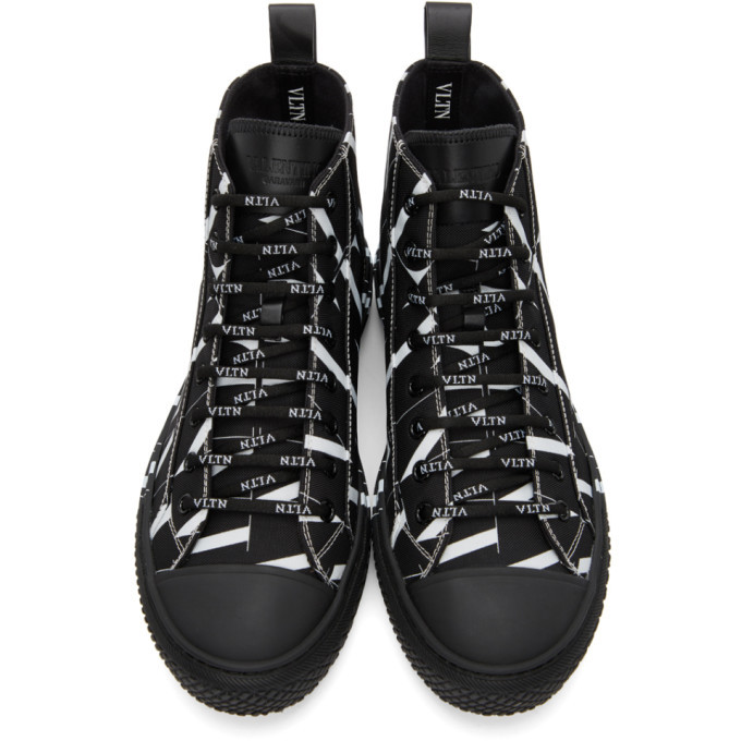 Valentino Black and White Valentino Garavani VLTN High-Top