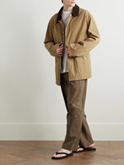 The Row - Frank Corduroy-Trimmed Brushed-Cotton Jacket - Brown