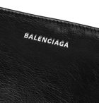 Balenciaga - Explorer Creased-Leather Pouch - Men - Black