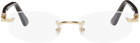 Cartier Gold & Tortoiseshell Oval Glasses