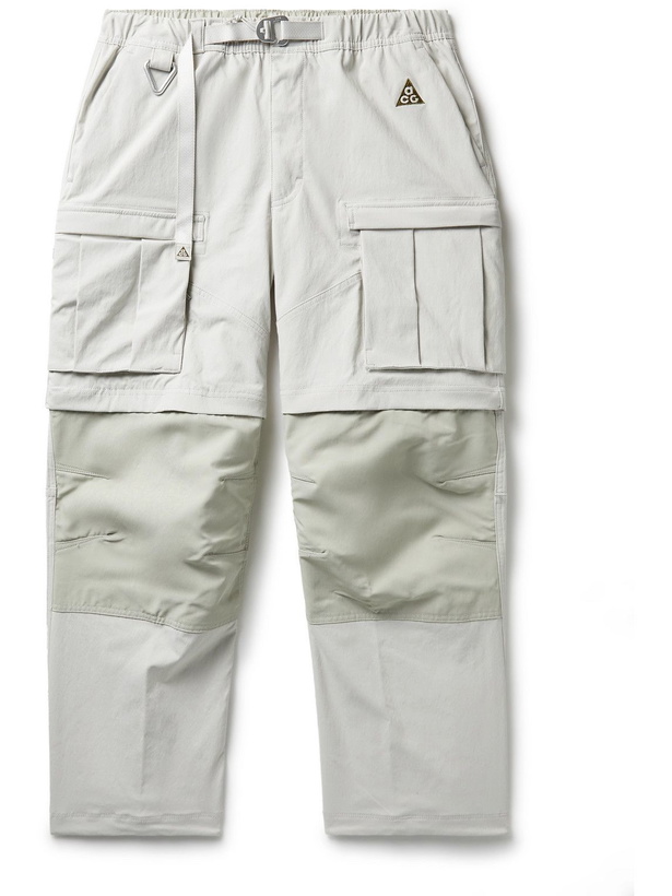 Photo: Nike - ACG Smith Summit Convertible Straight-Leg Panelled Nylon-Blend Cargo Trousers - Neutrals