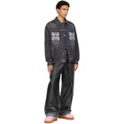 Off-White Black Royal Flag Skate Denim Jacket