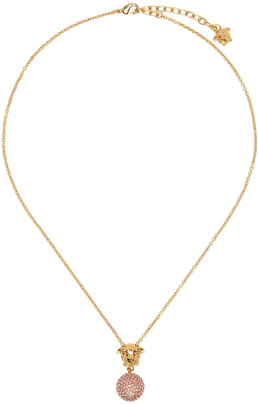 Photo: Versace Gold Medusa Crystal Ball Necklace