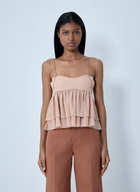 Chloé Sleeveless Ruffle Top