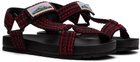Bottega Veneta Black & Red Trip Sandals