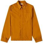 Dries Van Noten Men's Wool Zip Overshirt in Ocra