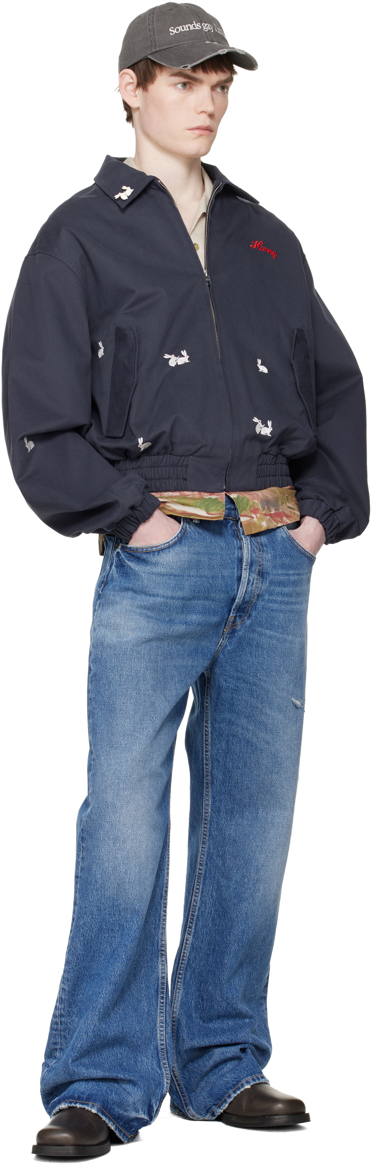 Carne Bollente Navy Hareington Horny Jacket