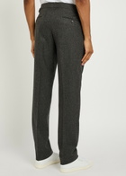 Polo Ralph Lauren Pleated Tapered-leg Wool Trousers Grey