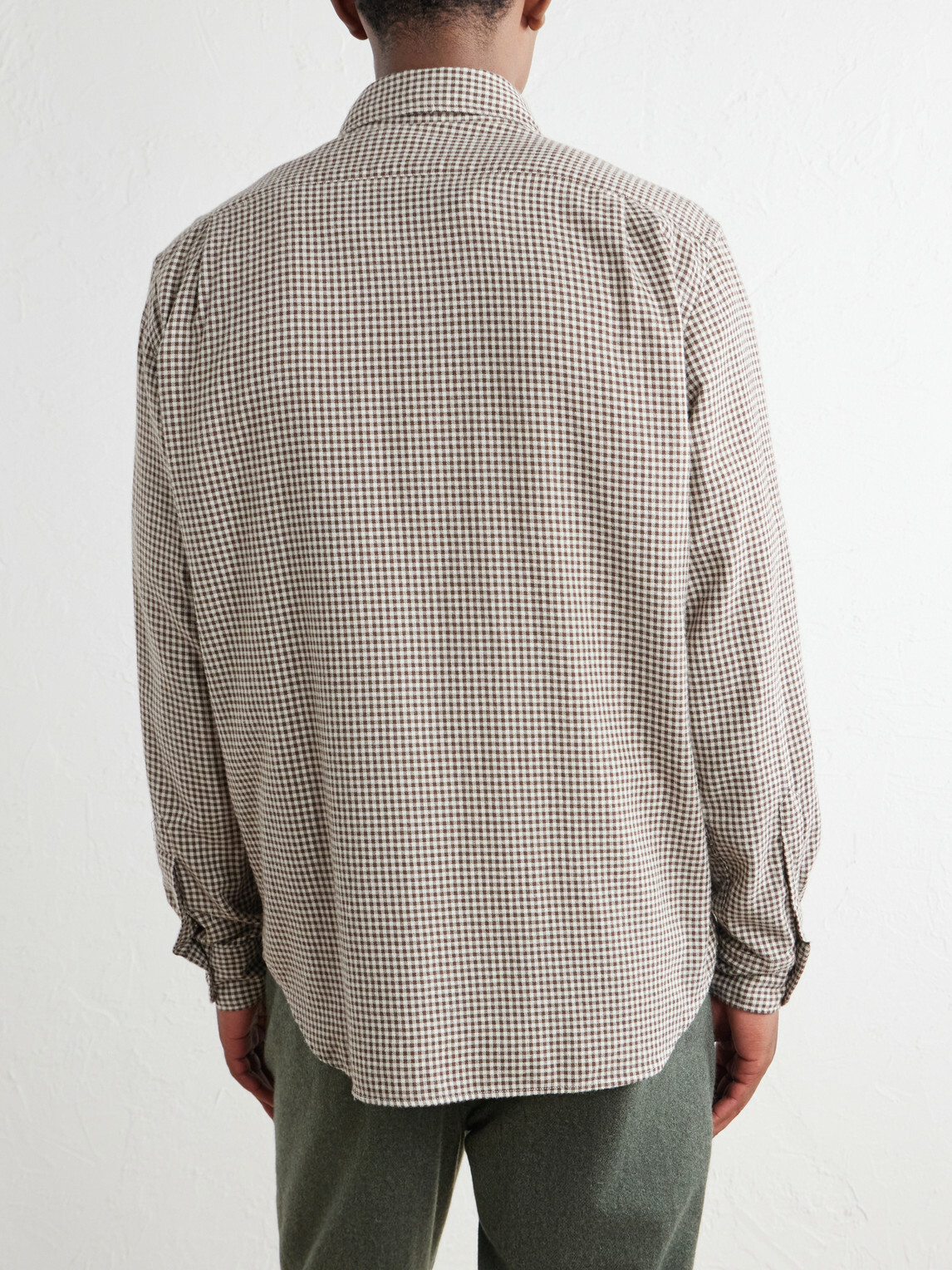 Hartford - Paul Striped Cotton-Gabardine Shirt - Brown