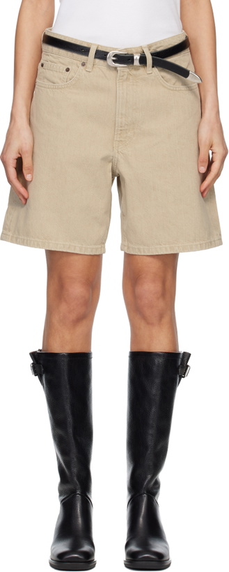 Photo: JEANERICA Beige Belem Denim Shorts