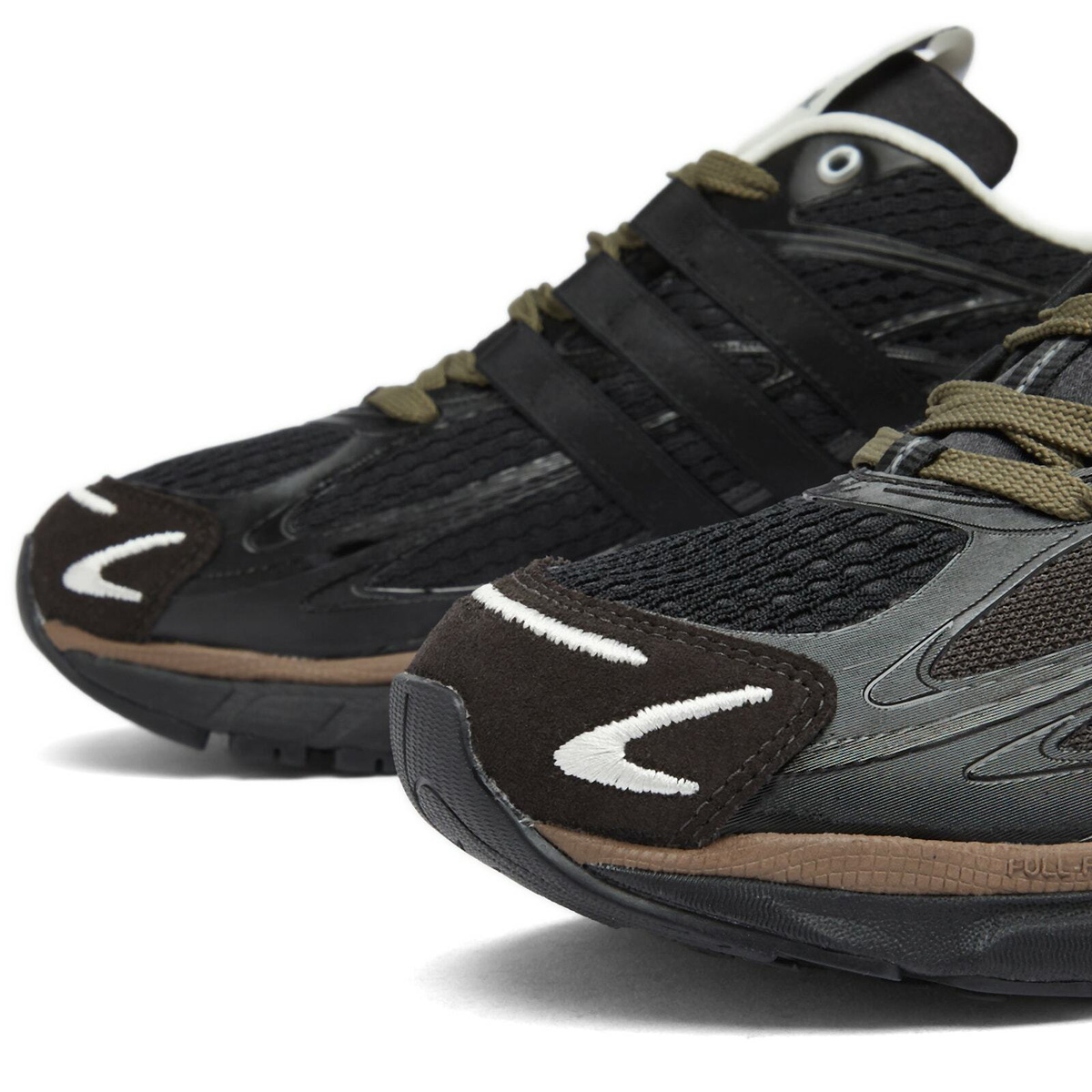 Adidas x SFTM Adistar Cushion Sneaker in Core Black/Dark Brown