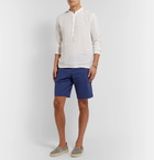 Vilebrequin - Bolide Striped Cotton-Seersucker Shorts - Blue