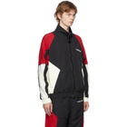 Moschino Black and Red Broken Logo Track Jacket