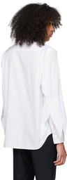 Comme des Garçons Homme Plus White Serrated Shirt