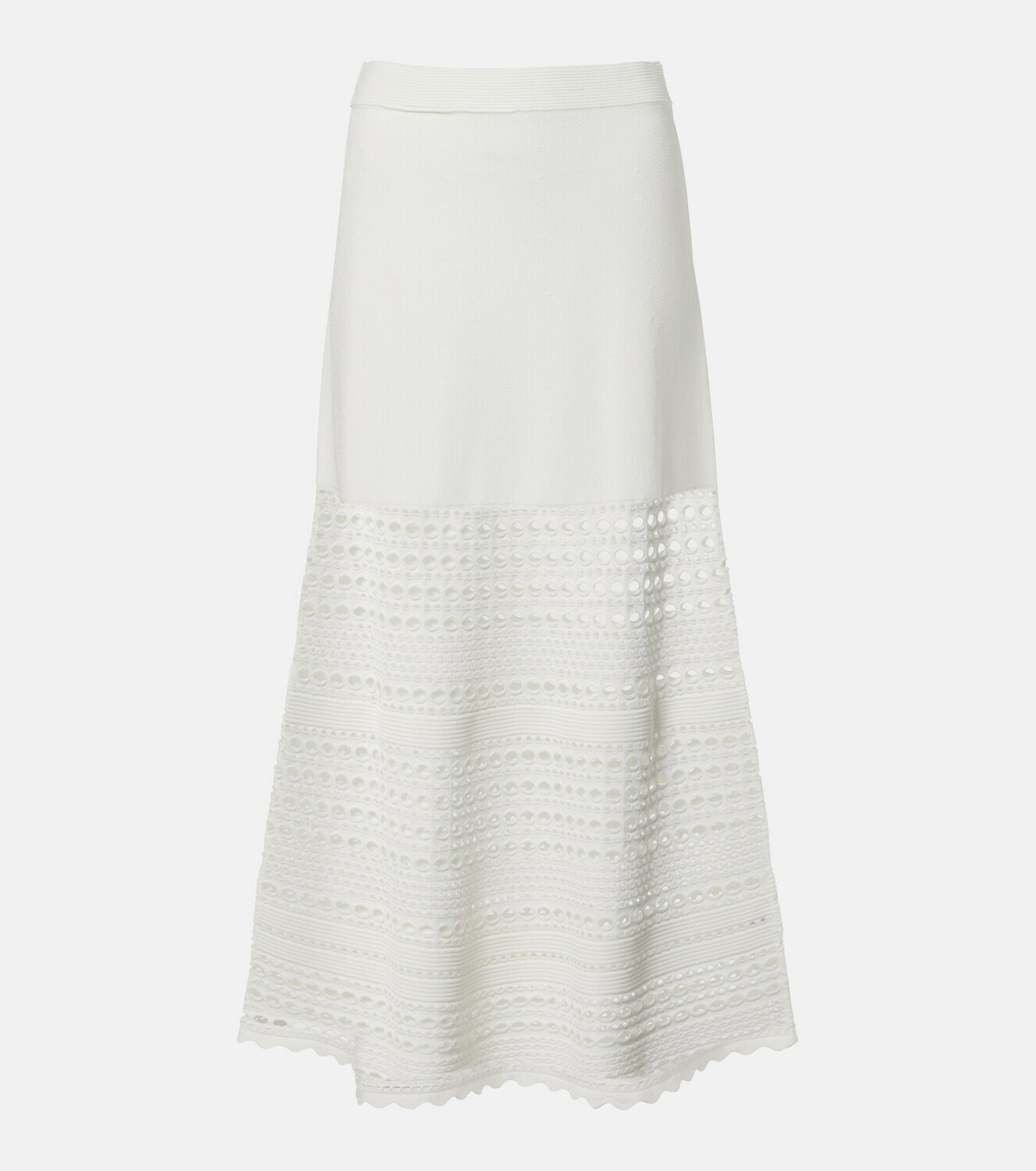Simkhai Westly open-knit midi skirt