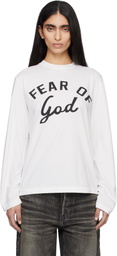 Fear of God White Varsity Long Sleeve T-shirt