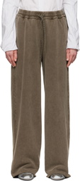 Acne Studios Brown Embroidered Logo Lounge Pants