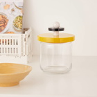 Alessi Glass Jar in Yellow/Black/White