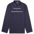 Fred Perry Men's x Raf Simons Printed Jersey Shirt in Navy