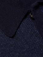 Oliver Spencer - Britten Patchwork Wool Cardigan - Blue