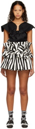 tao White & Black Stripe Miniskirt