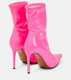 Alexandre Vauthier Crystal-embellished faux leather ankle boots
