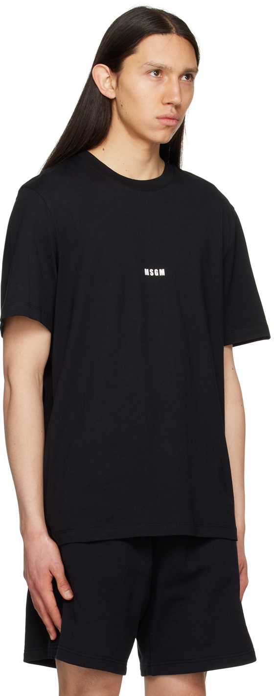 MSGM Black Printed T-Shirt