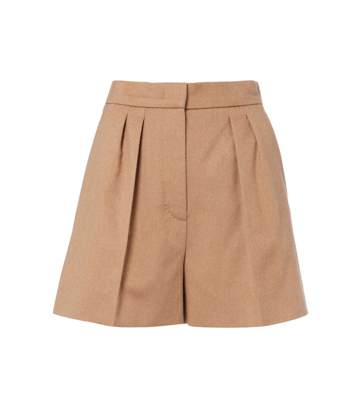 Photo: Max Mara Pleated camel hair shorts