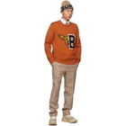 Burberry Orange Varsity Graphic Ivie Sweater