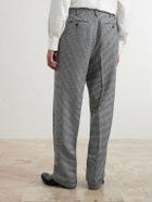 TOM FORD - Straight-Leg Sequin-Detailed Houndstooth Wool-Blend Suit Trousers - Black