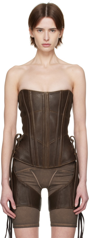 Photo: KNWLS Brown Veil Leather Corset