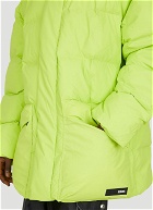 Block Hooded Puffer Jacket in Green