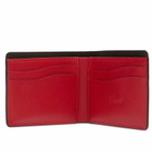 Dime Men's Leather Bifold Wallet in Black/Cherry 