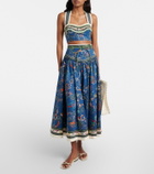 Alémais Cove printed cotton maxi skirt