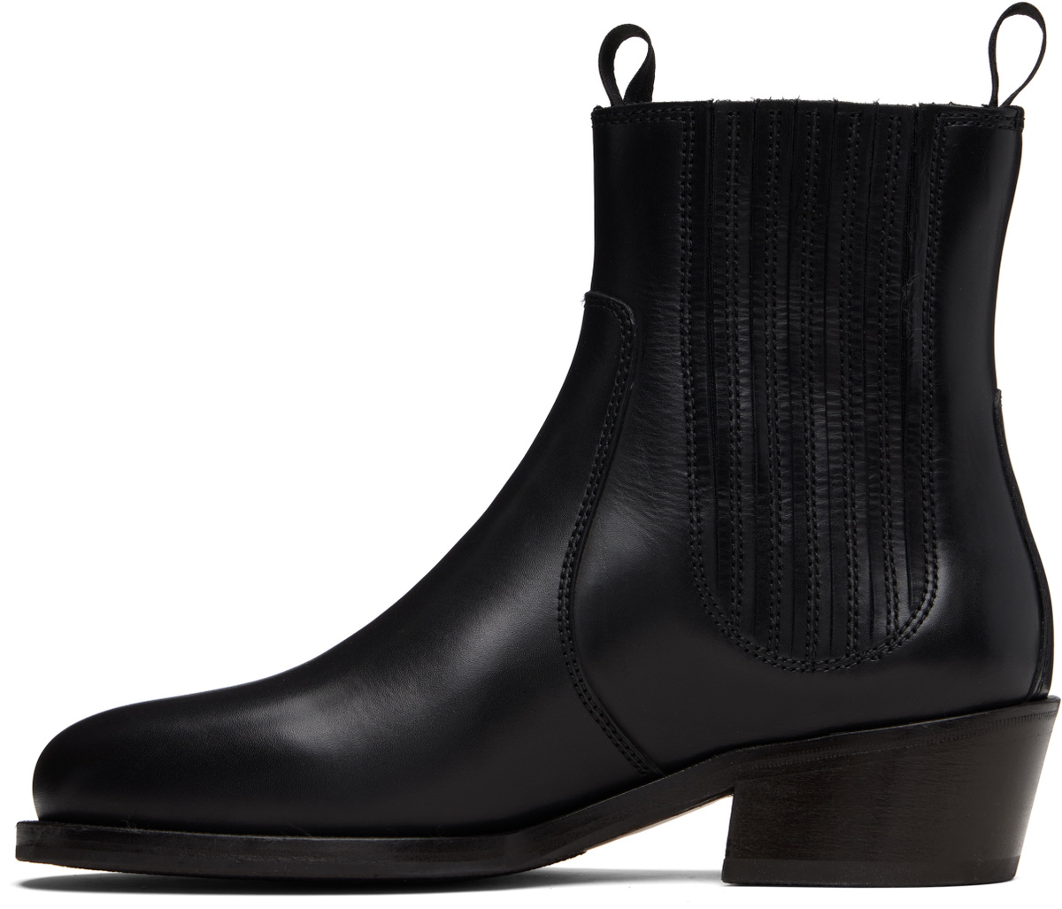 LEMAIRE Black Vegetable-Tanned Chelsea Boots