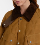 JW Anderson Corduroy-trimmed cropped cotton jacket