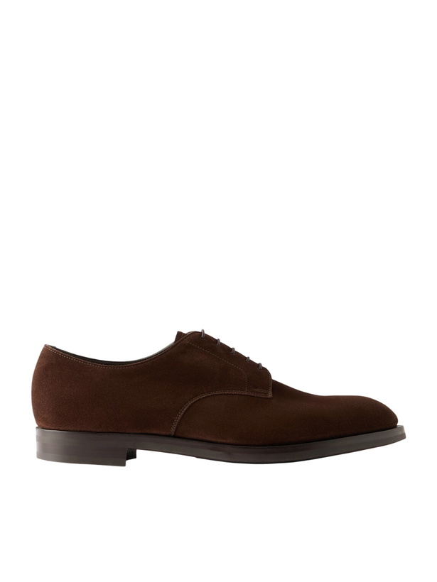 Photo: Edward Green - Whitworth Suede Derby Shoes - Brown