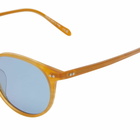 Oliver Peoples Men's Riley Sunglasses in Amber Tortoise/Cobalt