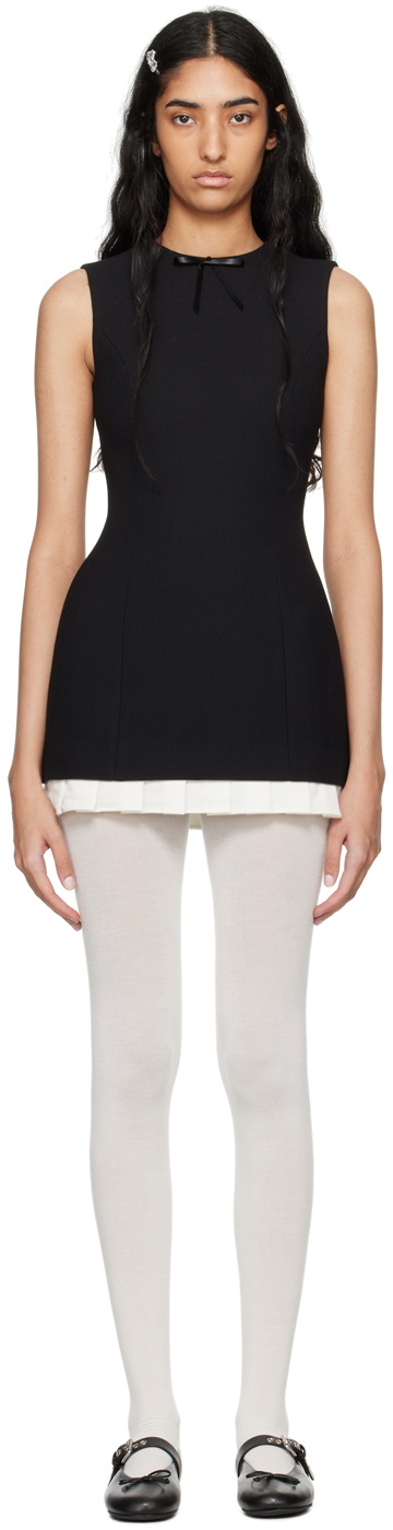 SHUSHU/TONG Black Slim-Fit Minidress Shushu/Tong